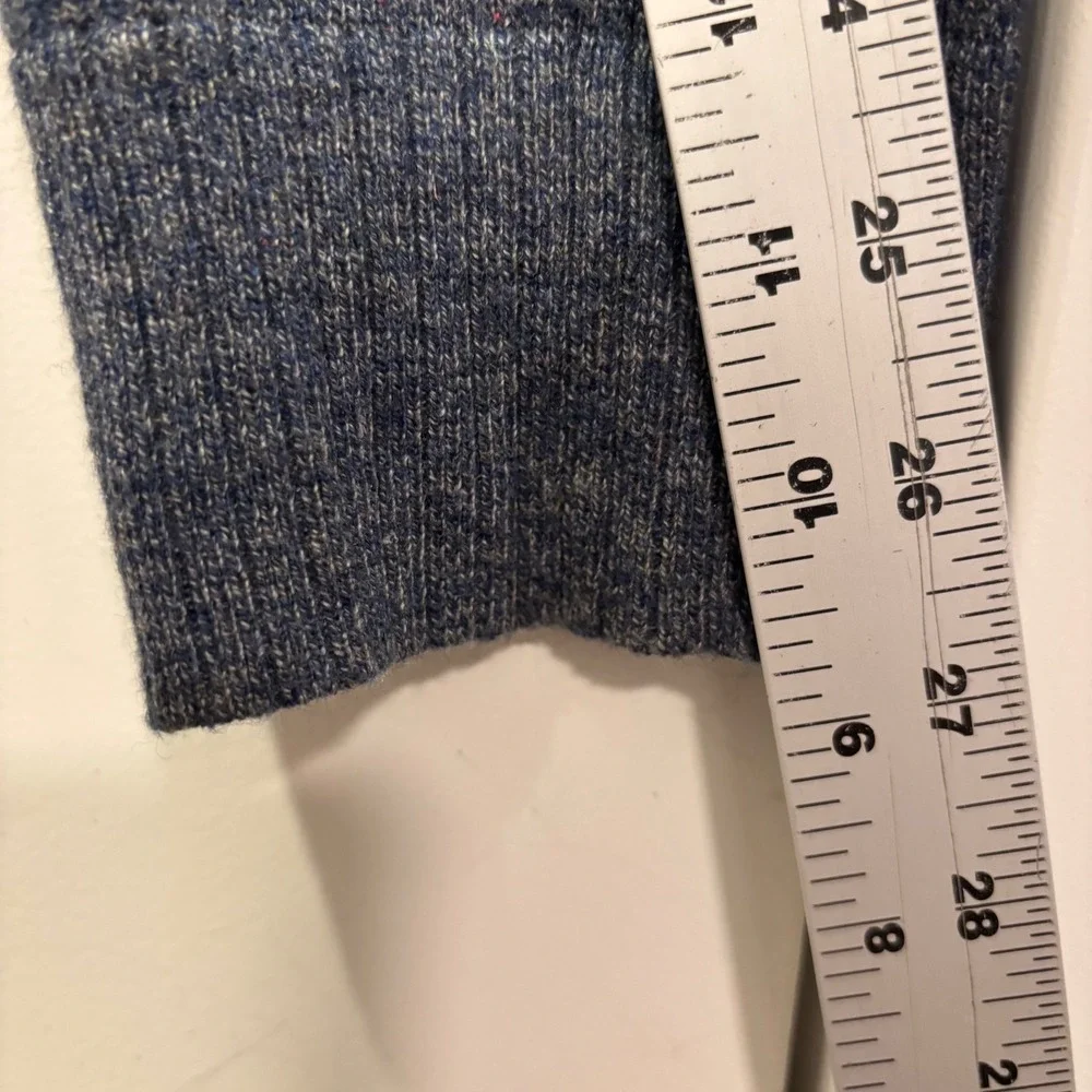 Smartwool Mens XL Merino Wool Blend Quarter Zip Sweater Heather Blue Pullover